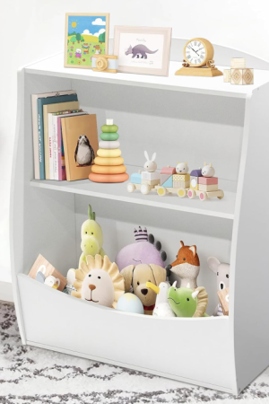 Kids Bookshelf and Toy Storage Organizer, Children's Wooden Storage Cabinet for Bedroom, Playroom, Hallway and Classroom